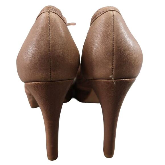 Vince Camuto Shoes Womens 8.5 Pump Booties Stiletto Lace UP Laser Cut Leather - Picture 14 of 15